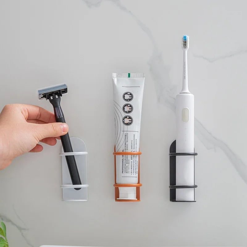 Wall-Mounted Electric Toothbrush & Razor Holder – Space-Saving Bathroom Organizer