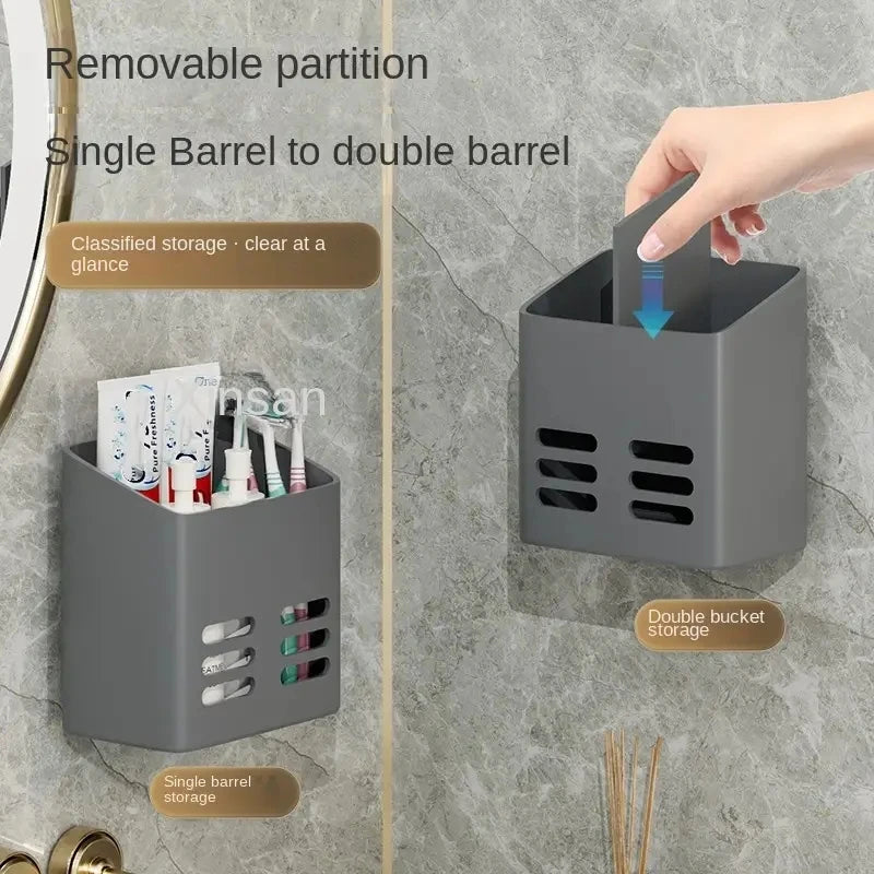 Wall-Mounted Bathroom Storage Shelf – Makeup & Toiletries Organizer