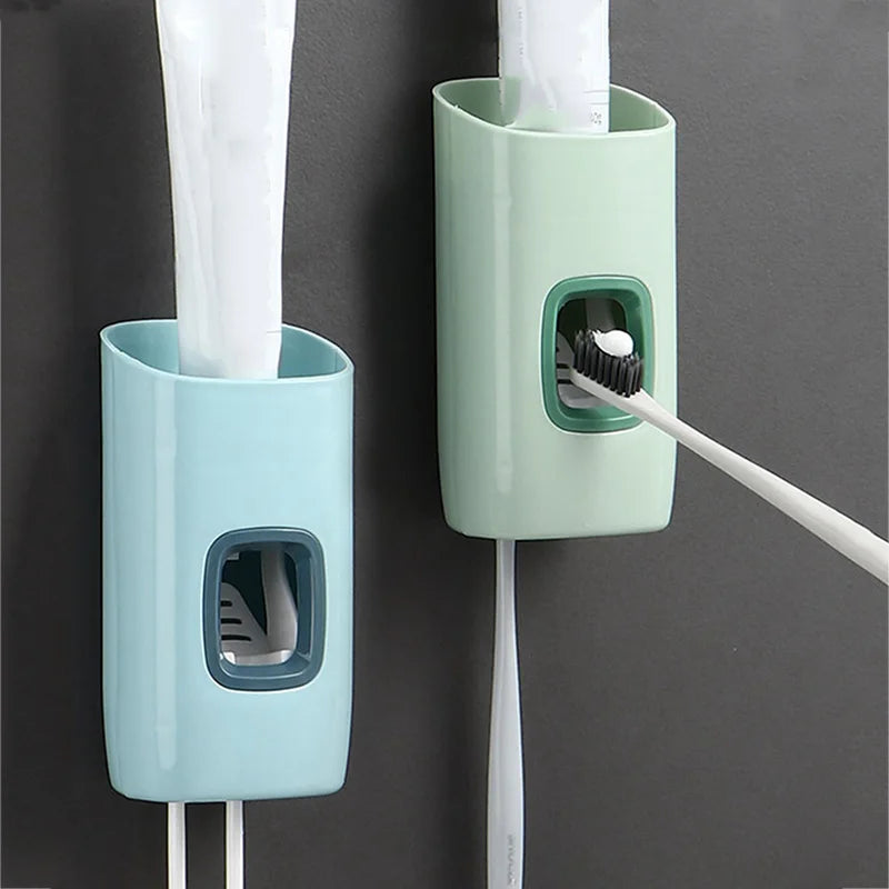 Wall Mounted Automatic Toothpaste Dispenser – Hands-Free Toothbrush Holder