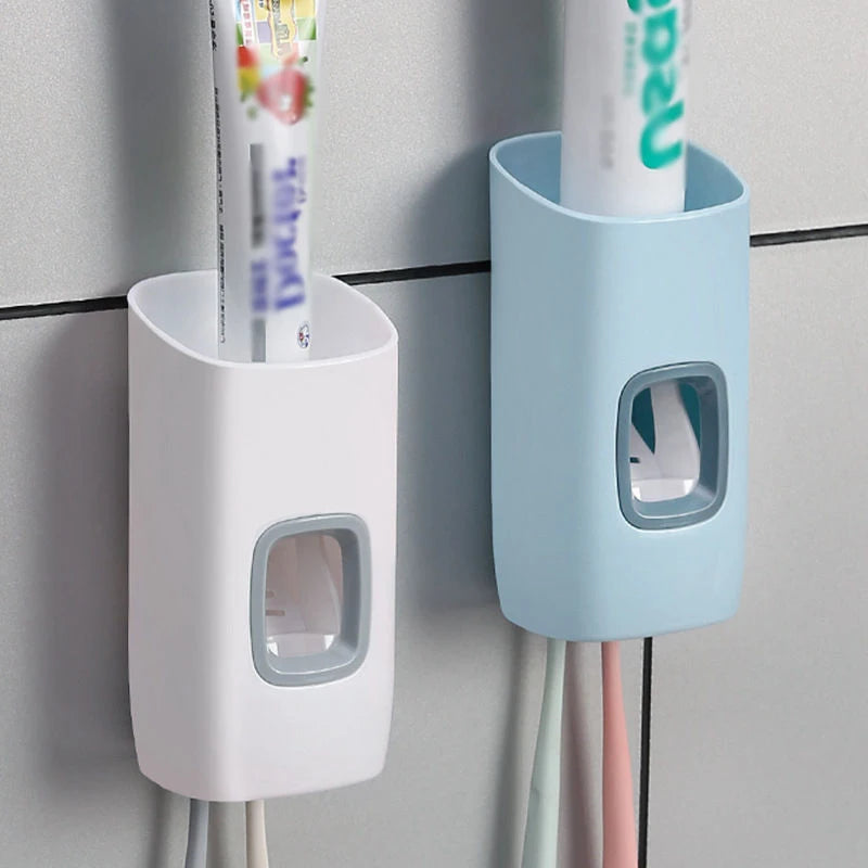 Wall Mounted Automatic Toothpaste Dispenser – Hands-Free Toothbrush Holder