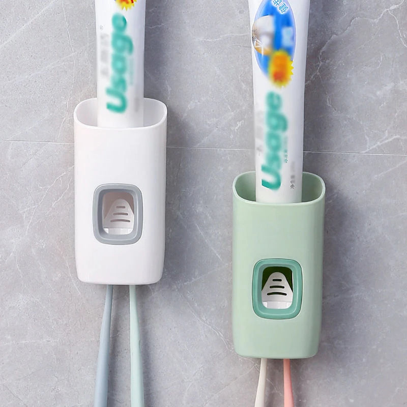 Wall Mounted Automatic Toothpaste Dispenser – Hands-Free Toothbrush Holder