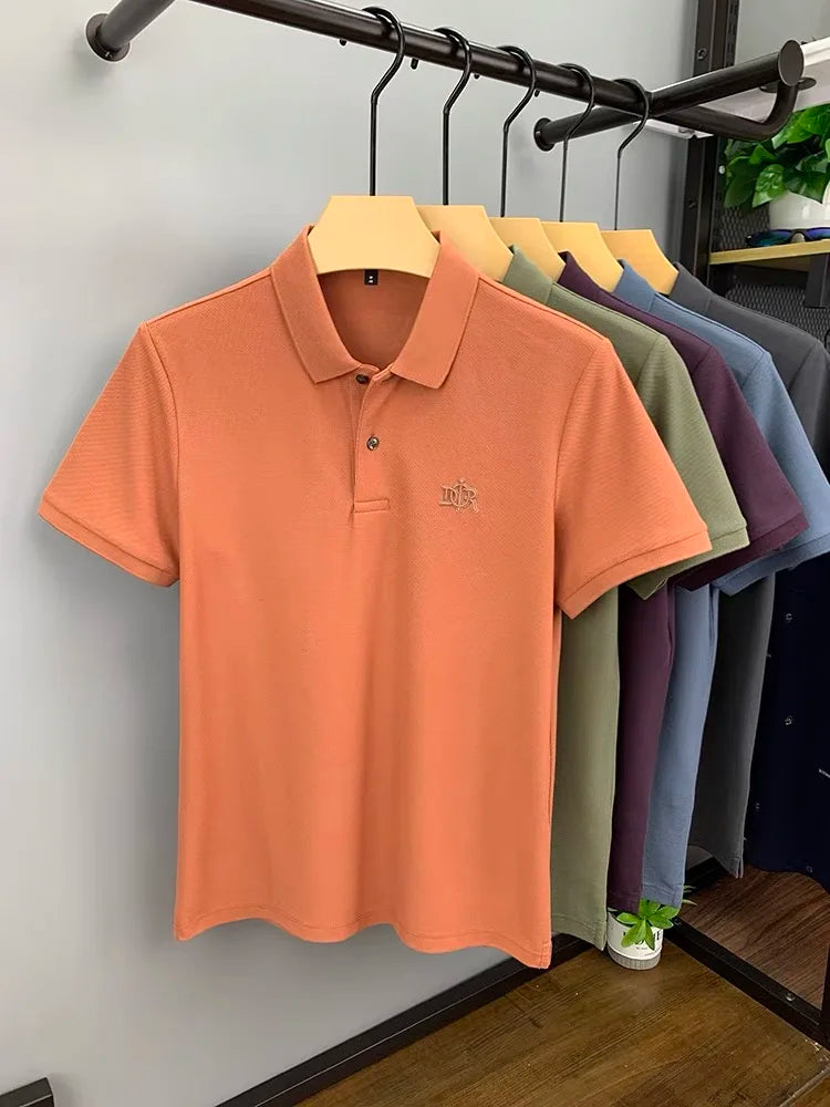 Summer Checkered Bubble-Yarn Short Sleeve Shirt – Full-Button Front, Casual Slim Fit
