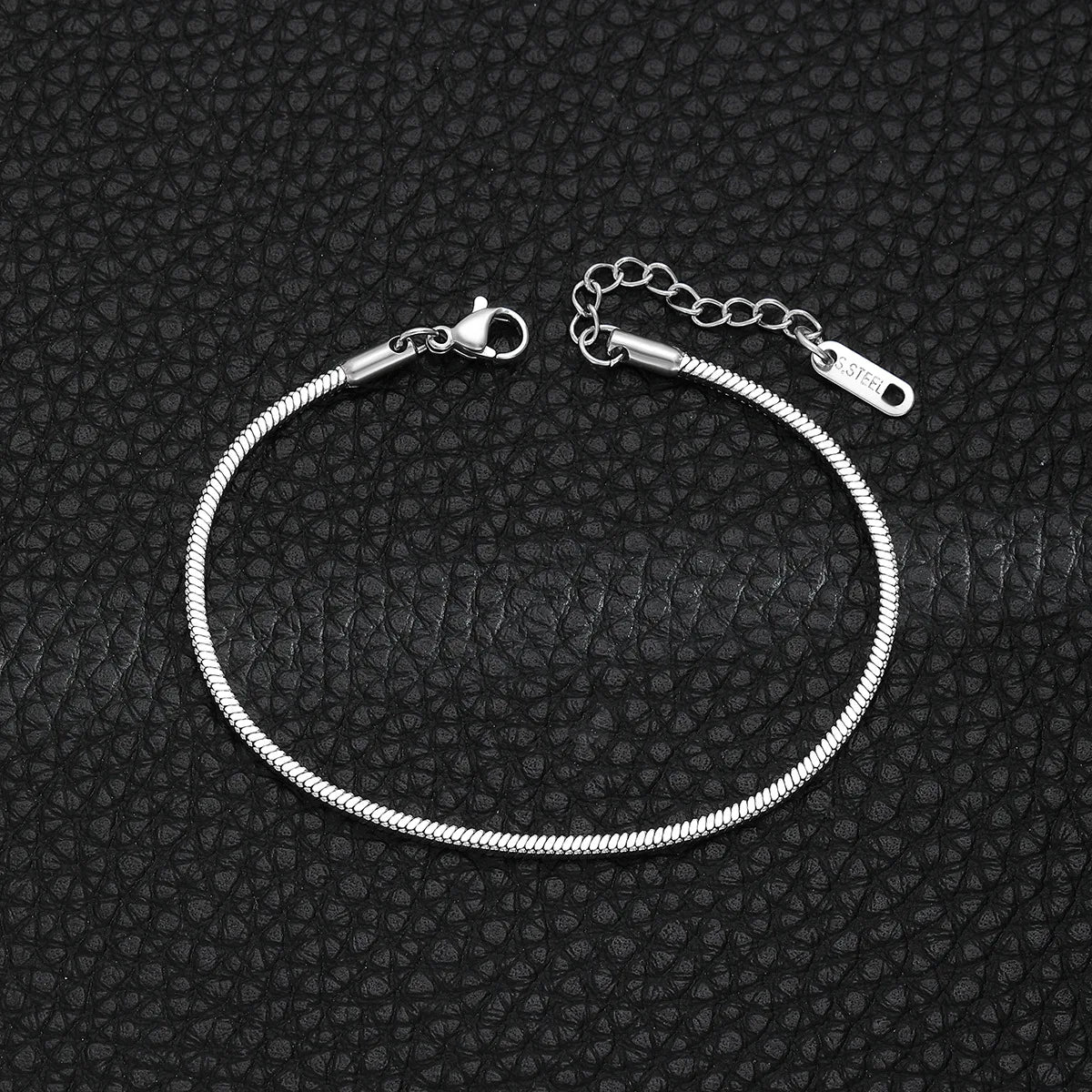Minimalist Square Snake Chain Stainless Steel Bracelet