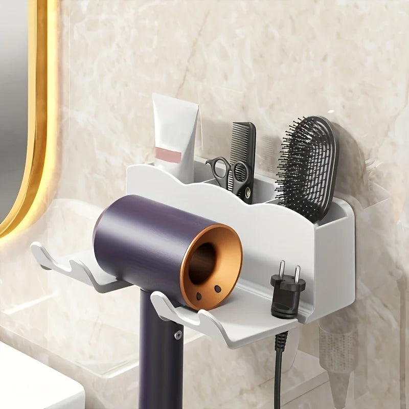 Wall-Mounted Bathroom Organizer – No Drill Storage Rack for Toiletries & Accessories