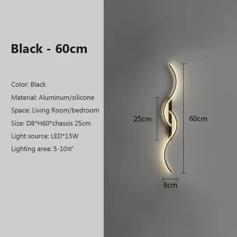 Modern LED Wall Sconce – Aluminum Strip Lamp for Bedroom & Living Room