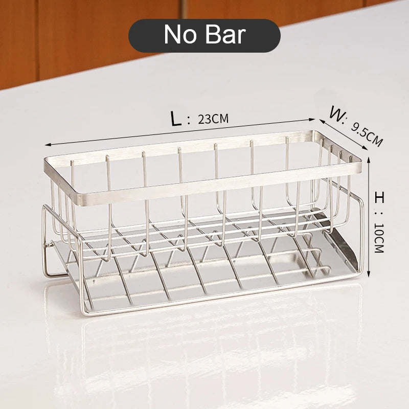 Sink Cleaning Tools Storage Rack – Multifunctional Stainless Steel Organizer