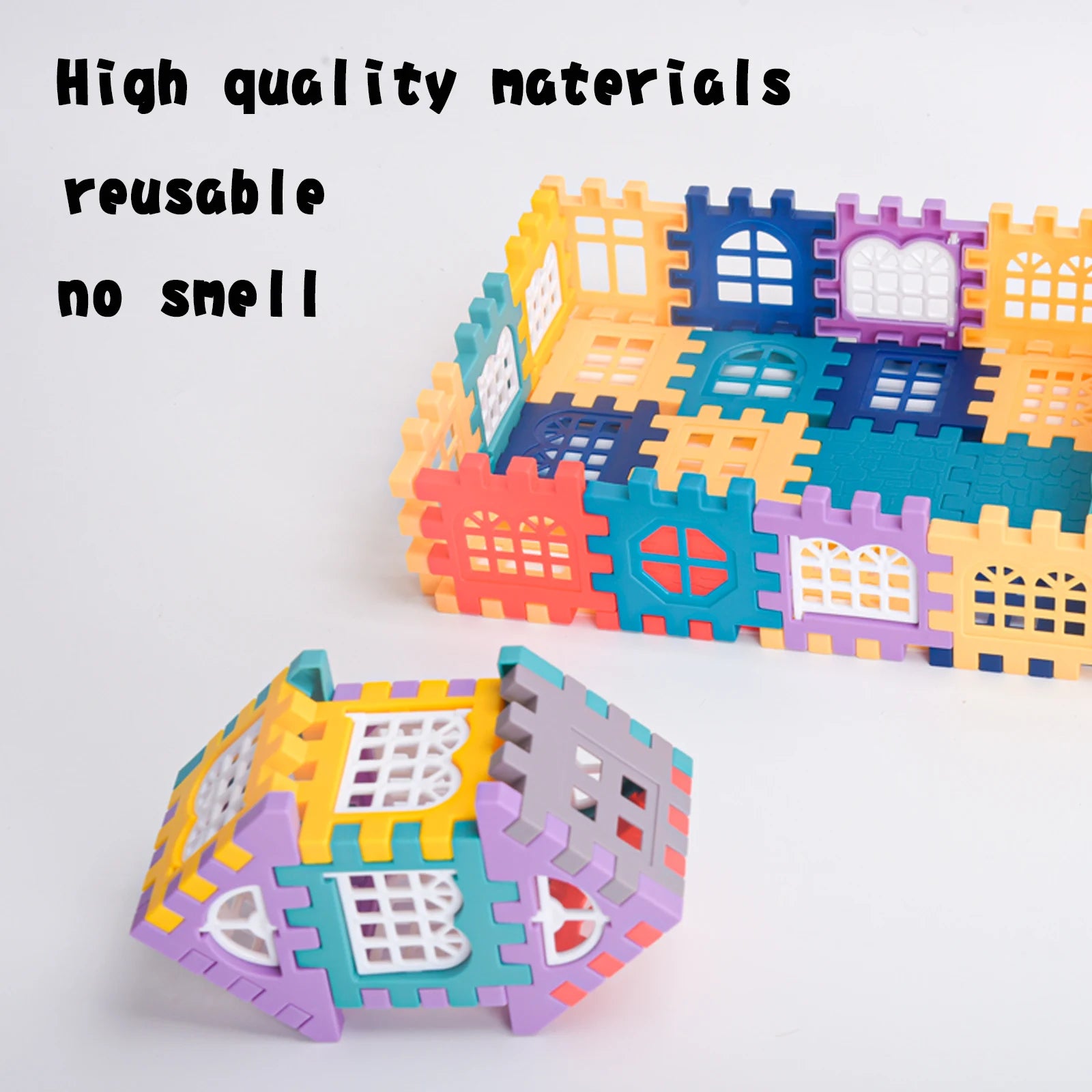 Creative House Building Blocks – Colorful Educational Construction Toy for Kids