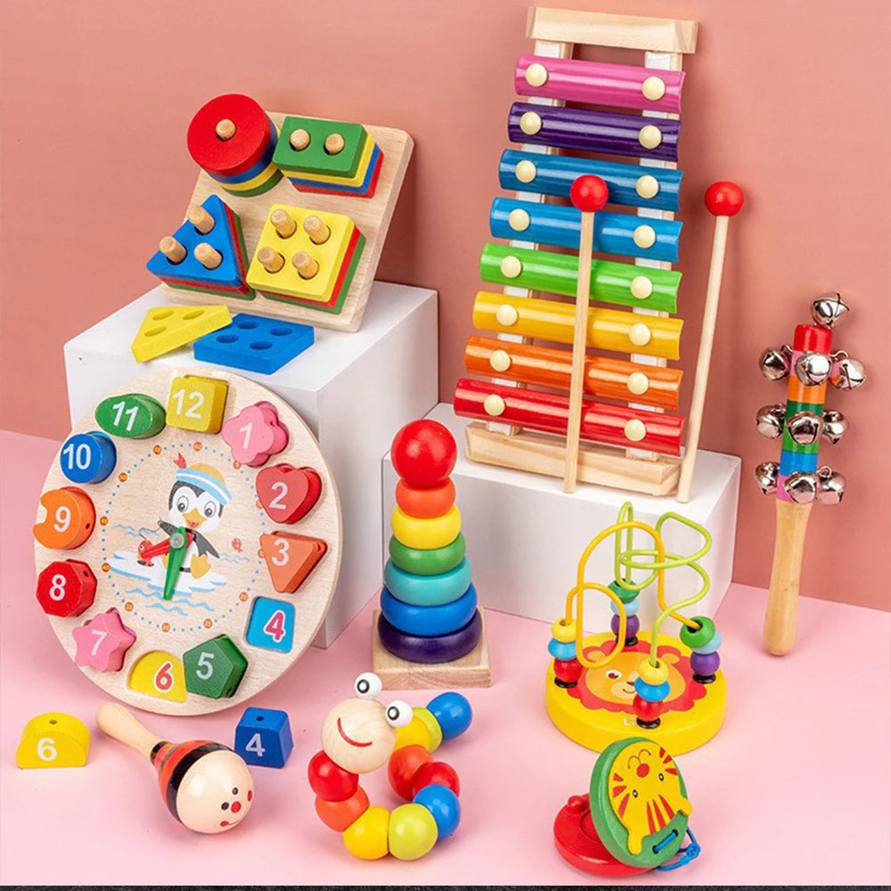 Montessori Wooden Lion Bead Maze – Early Learning Slide Puzzle Toy for Kids