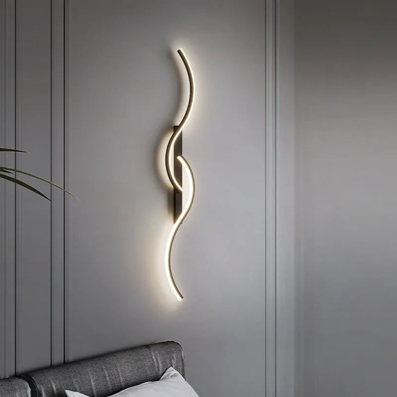 Modern LED Wall Sconce – Aluminum Strip Lamp for Bedroom & Living Room