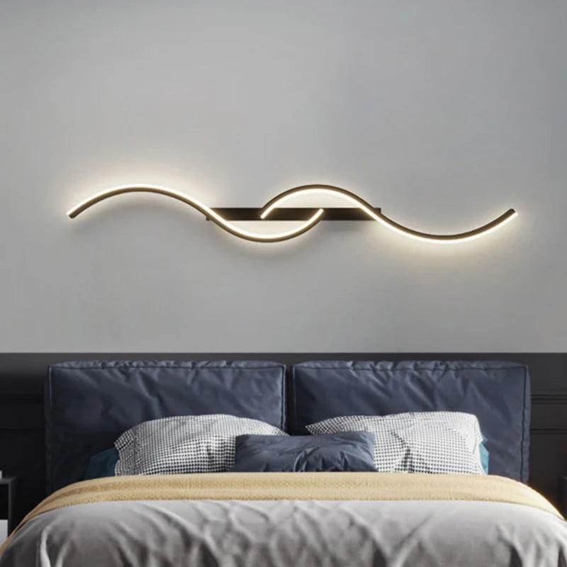Modern LED Wall Sconce – Aluminum Strip Lamp for Bedroom & Living Room