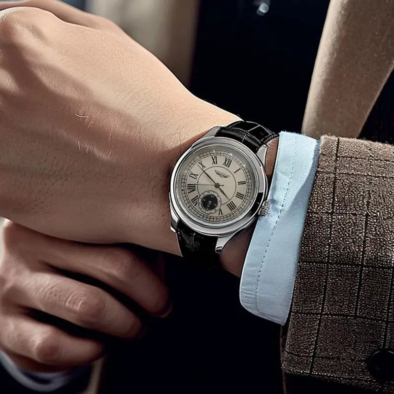 Classic Roman Numeral Quartz Watch with 10 mm Case and Sport Band