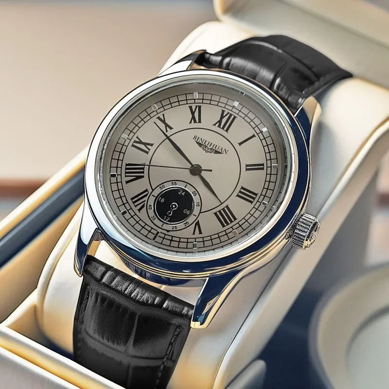 Classic Roman Numeral Quartz Watch with 10 mm Case and Sport Band