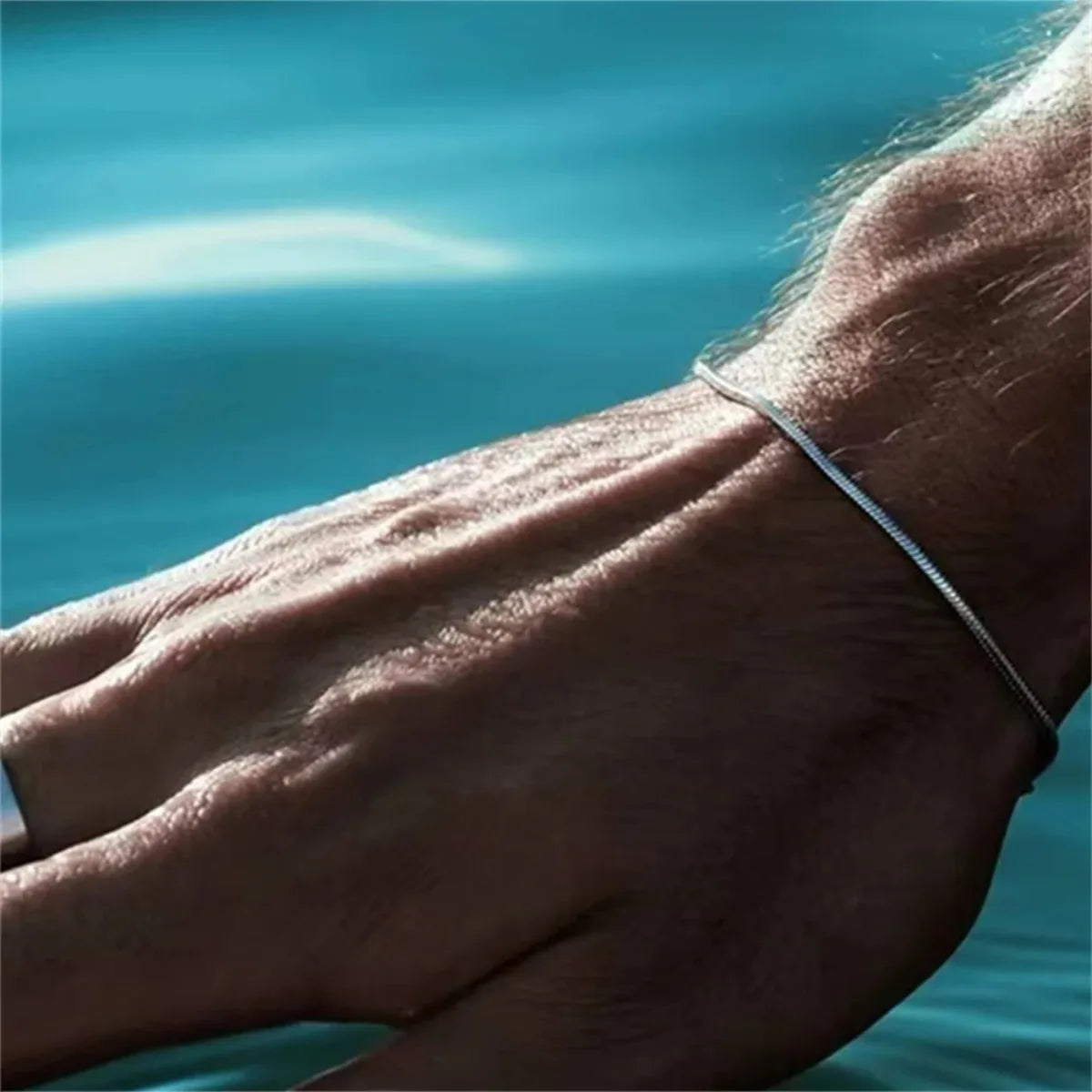 Minimalist Square Snake Chain Stainless Steel Bracelet