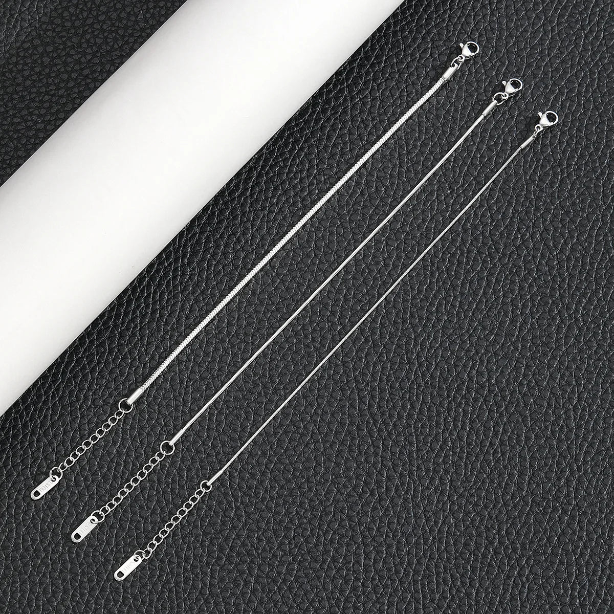 Minimalist Square Snake Chain Stainless Steel Bracelet