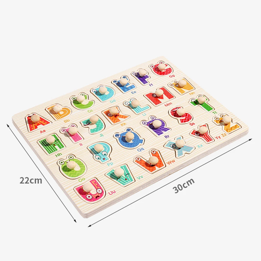 Montessori Wooden 3D Puzzle with Fruits and Animals – Educational Toy for Kids