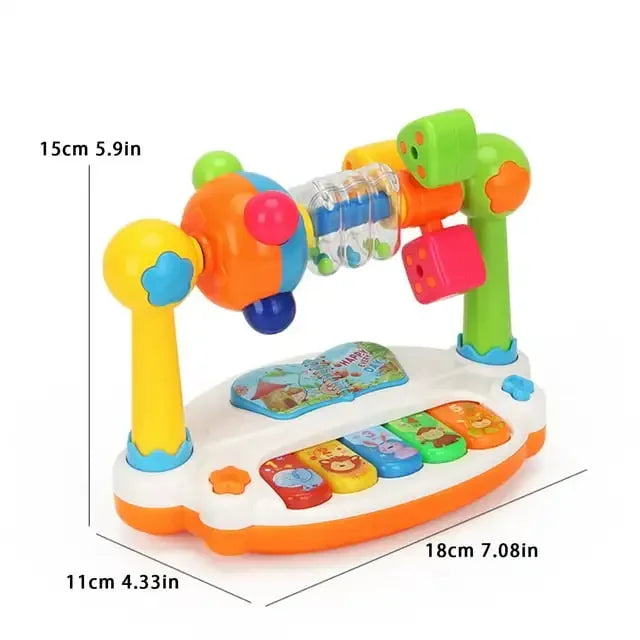 Children’s Rotating Music Piano – Educational Light and Sound Toy Keyboard