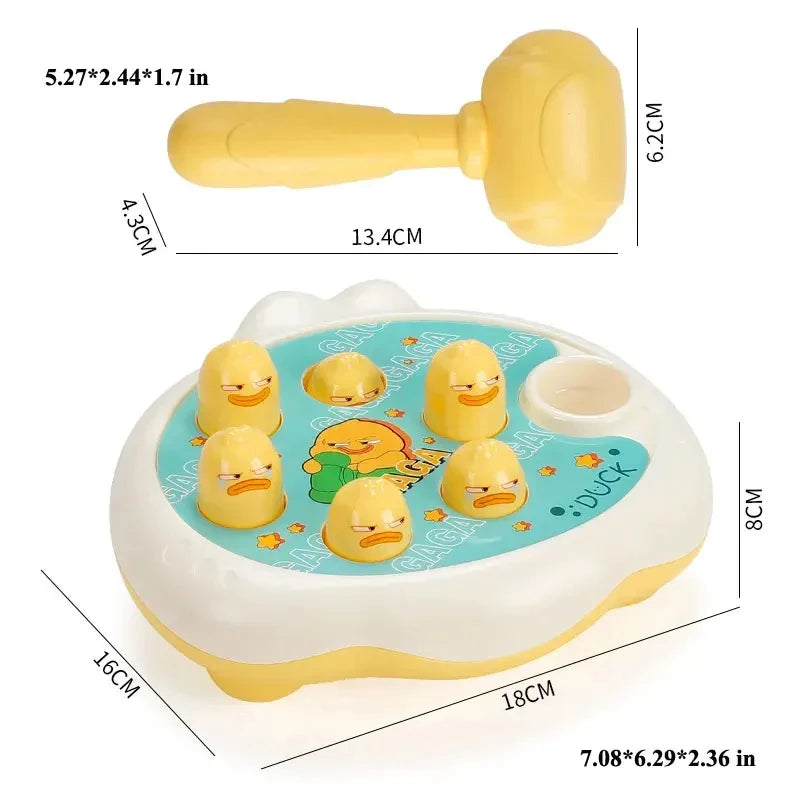 Duck Whack Game – Montessori Educational Toy with Hammer for Kids