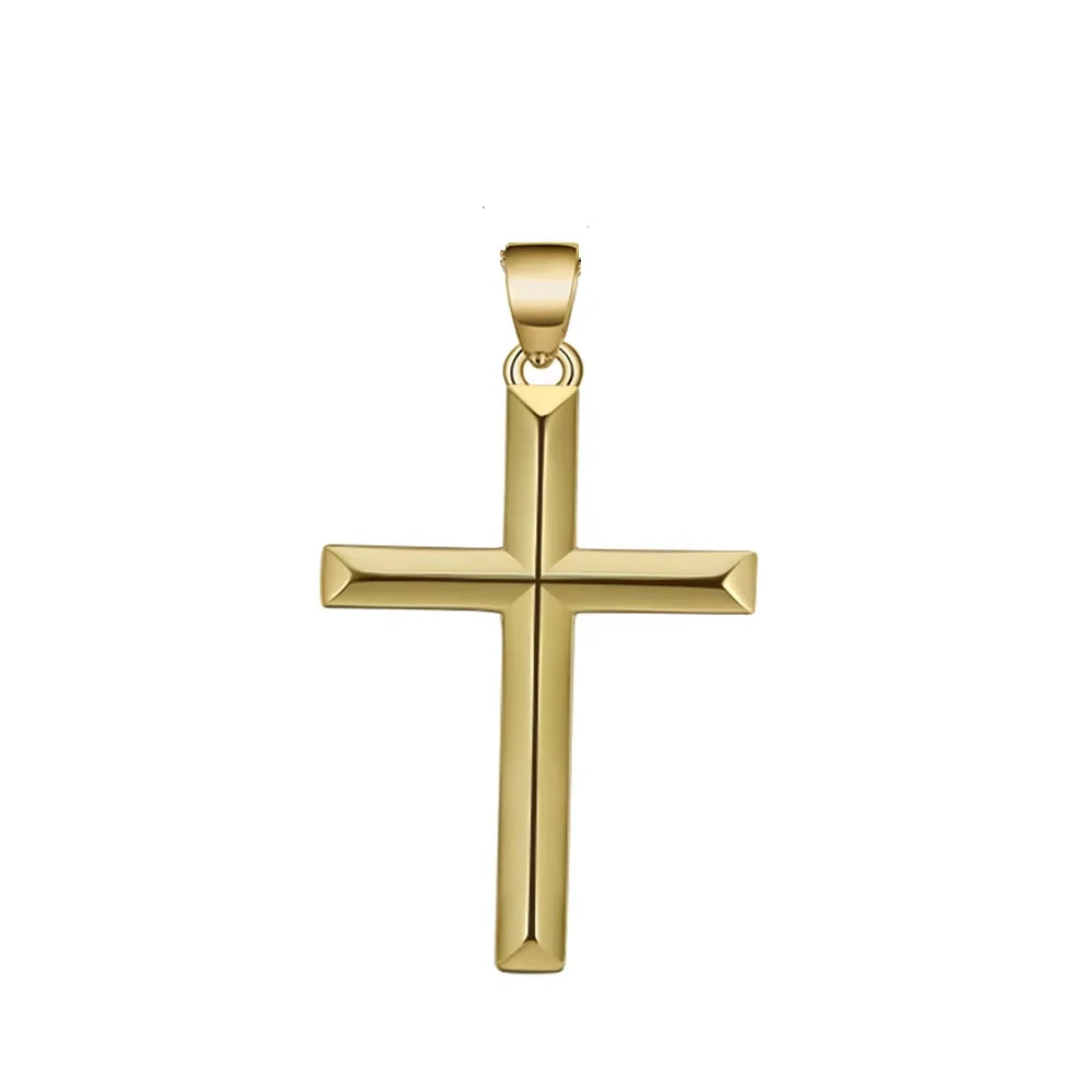 ORSA JEWELS 14K Gold Cross Pendant Necklace – 925 Sterling Silver, Certified