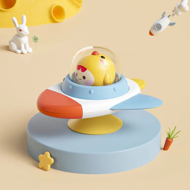 Montessori Rotating Baby Bath Toys – Educational Sensory Suction Spinner