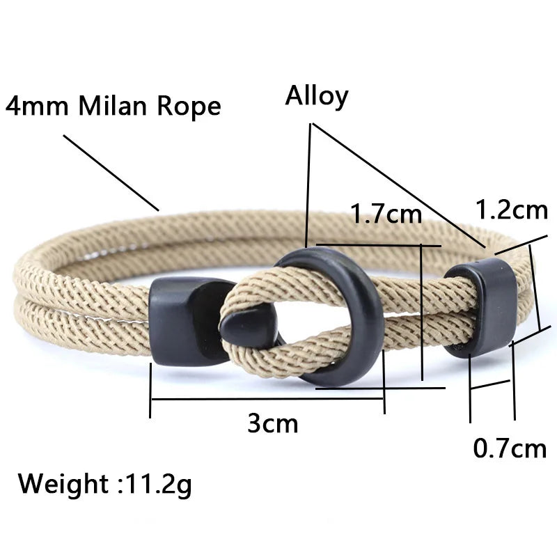 Rugged Double-Layer Paracord Rope Bracelet