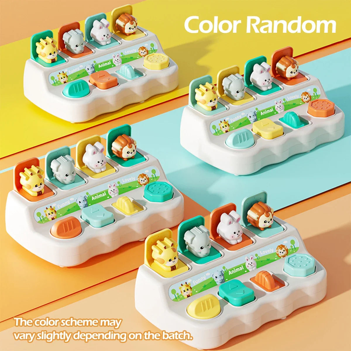 Educational Hide-and-Seek Toy Box with Interactive Animal Buttons