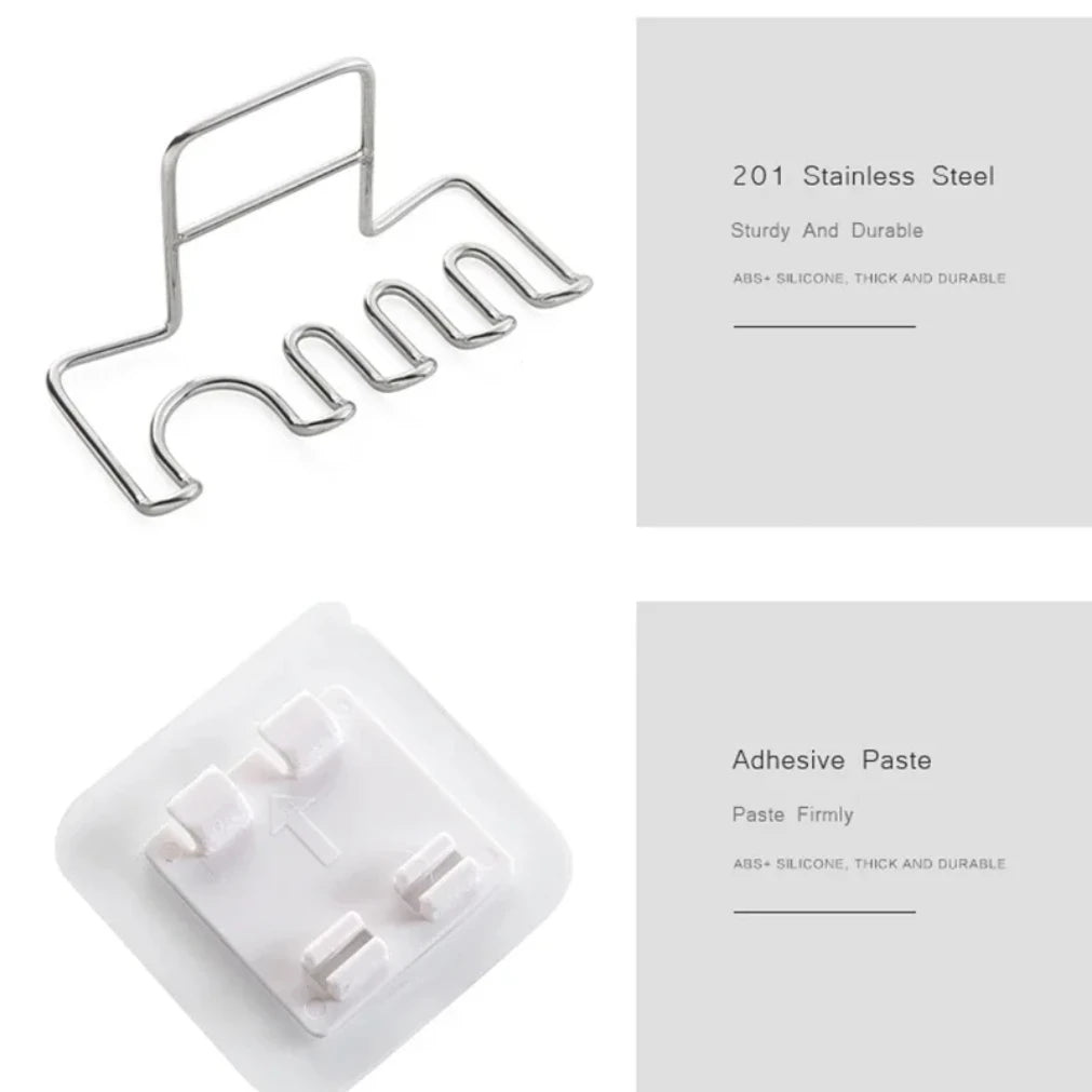 Wall-Mounted Stainless Steel Toothbrush Holder – Durable & Space-Saving Organizer for Bathroom