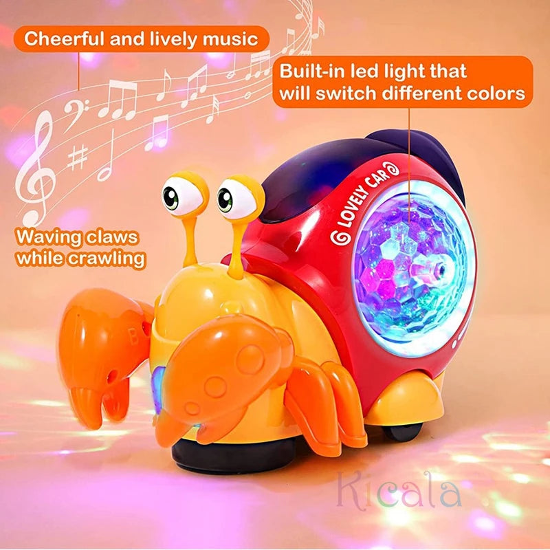 Crawling Crab Baby Toy – Interactive Music & Light for Toddlers