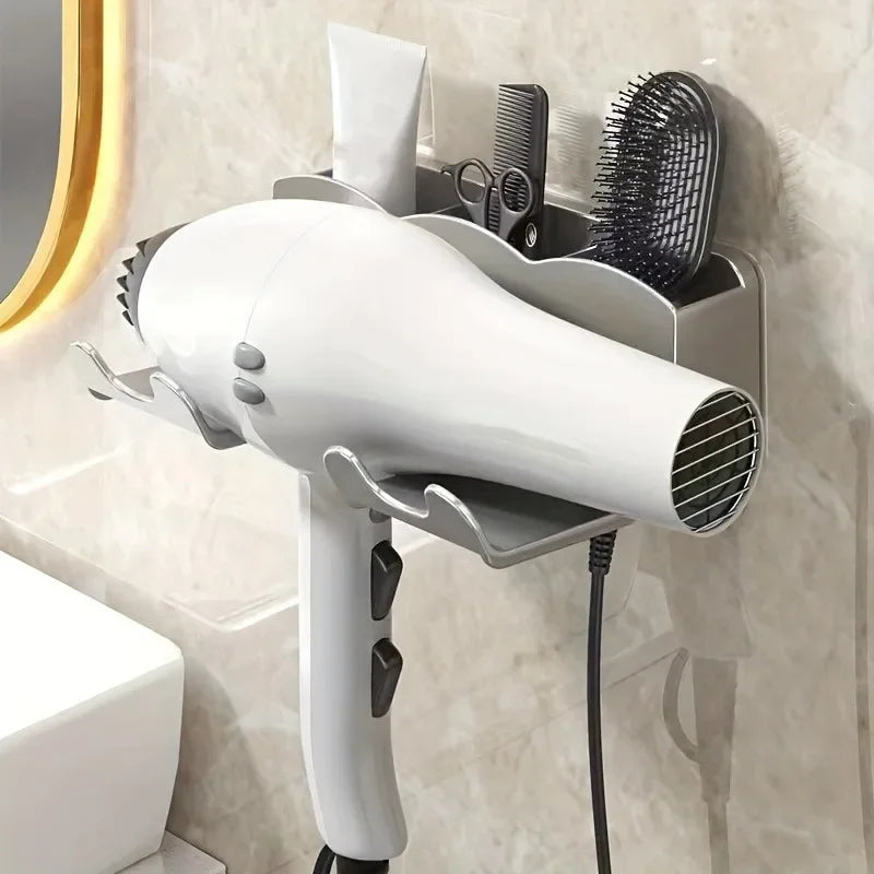 Wall-Mounted Bathroom Organizer – No Drill Storage Rack for Toiletries & Accessories