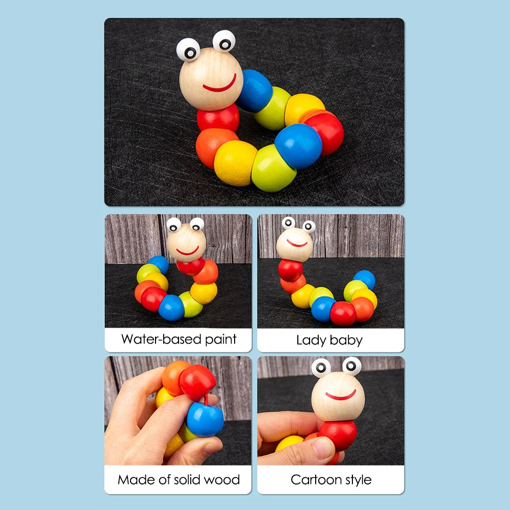 Montessori Wooden Lion Bead Maze – Early Learning Slide Puzzle Toy for Kids