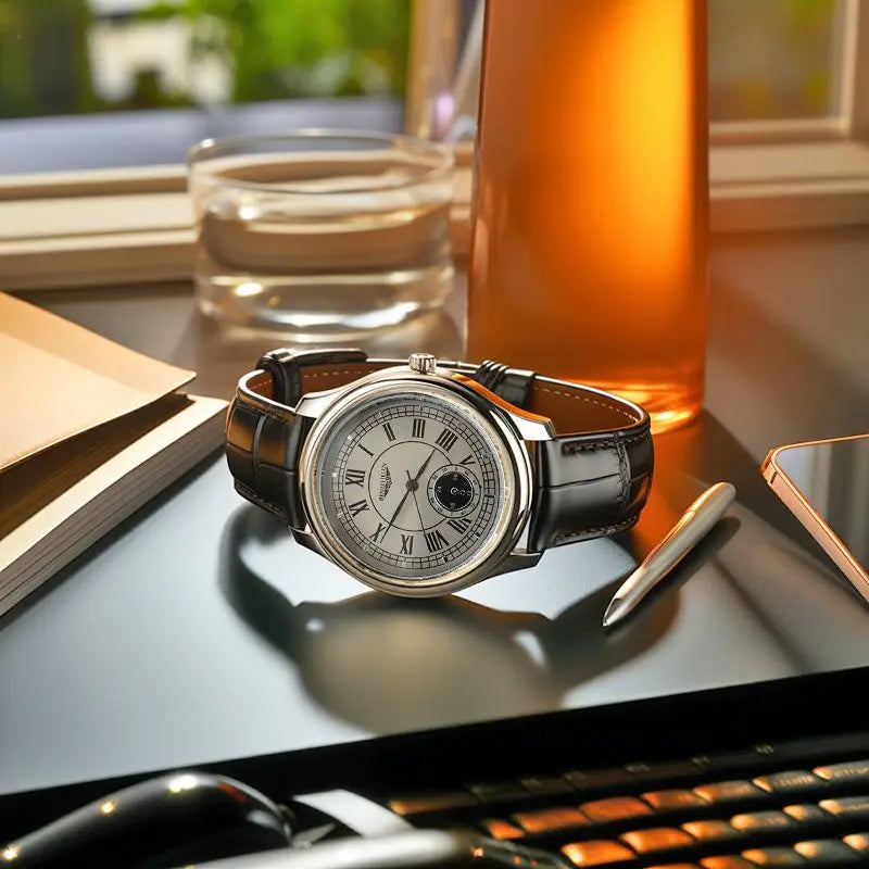Classic Roman Numeral Quartz Watch with 10 mm Case and Sport Band