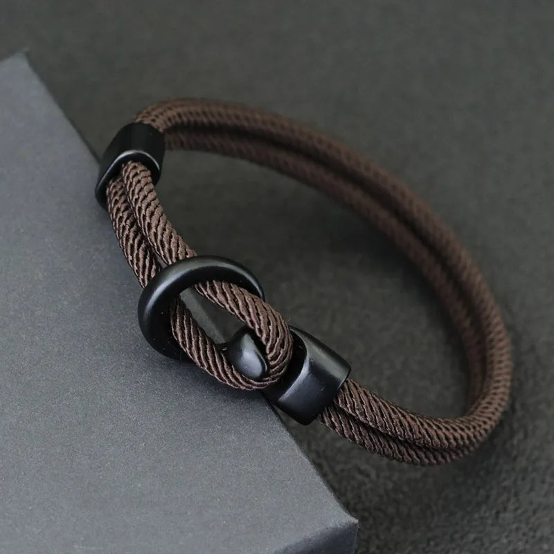 Rugged Double-Layer Paracord Rope Bracelet