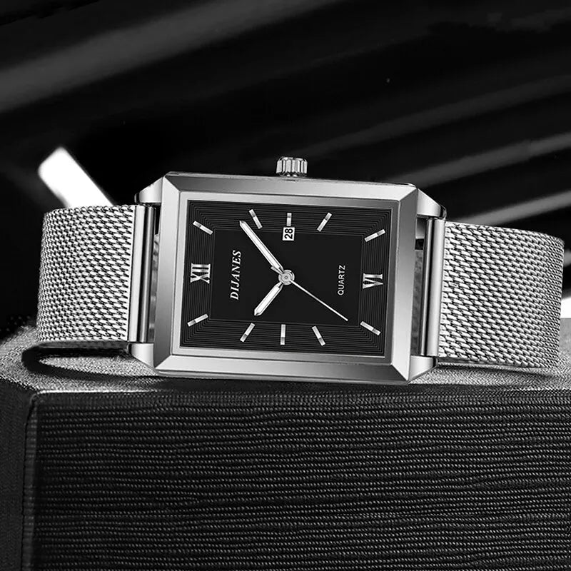 Women's Luxury Quartz Watch – Gold Mesh Band, Ultra-Thin, Elegant Design