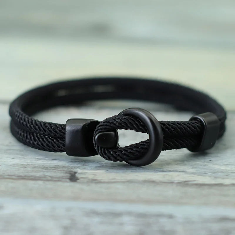 Rugged Double-Layer Paracord Rope Bracelet