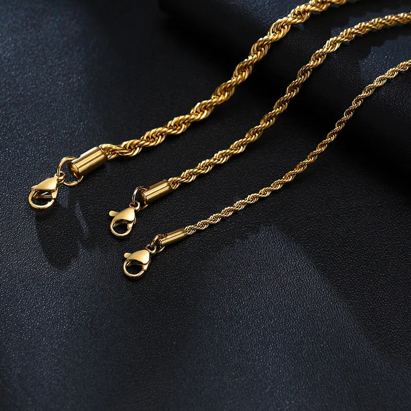 Twisted Singapore Chain Stainless Steel Bracelet